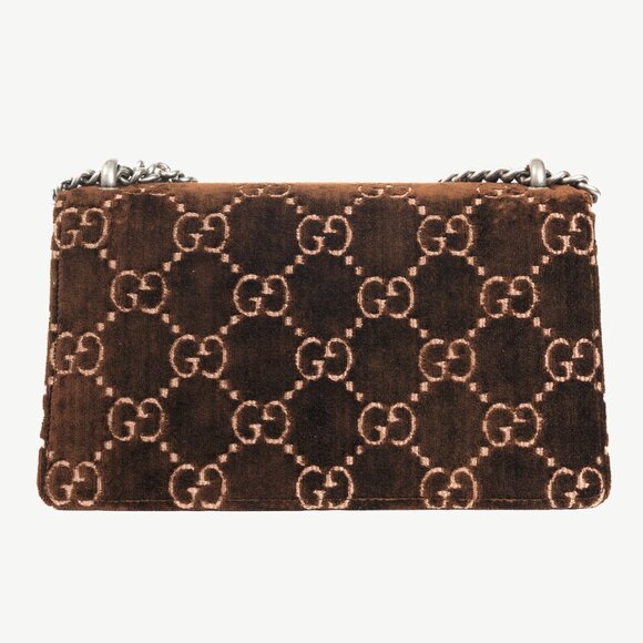 Gucci Dionysus Brown Velvet GG Monogram Medium Shoulder Bag - Picture 4 of 12